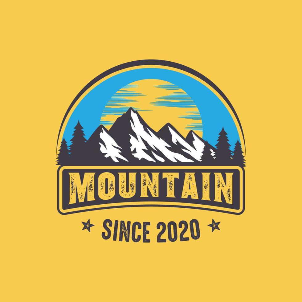 Mountains logo design vector template