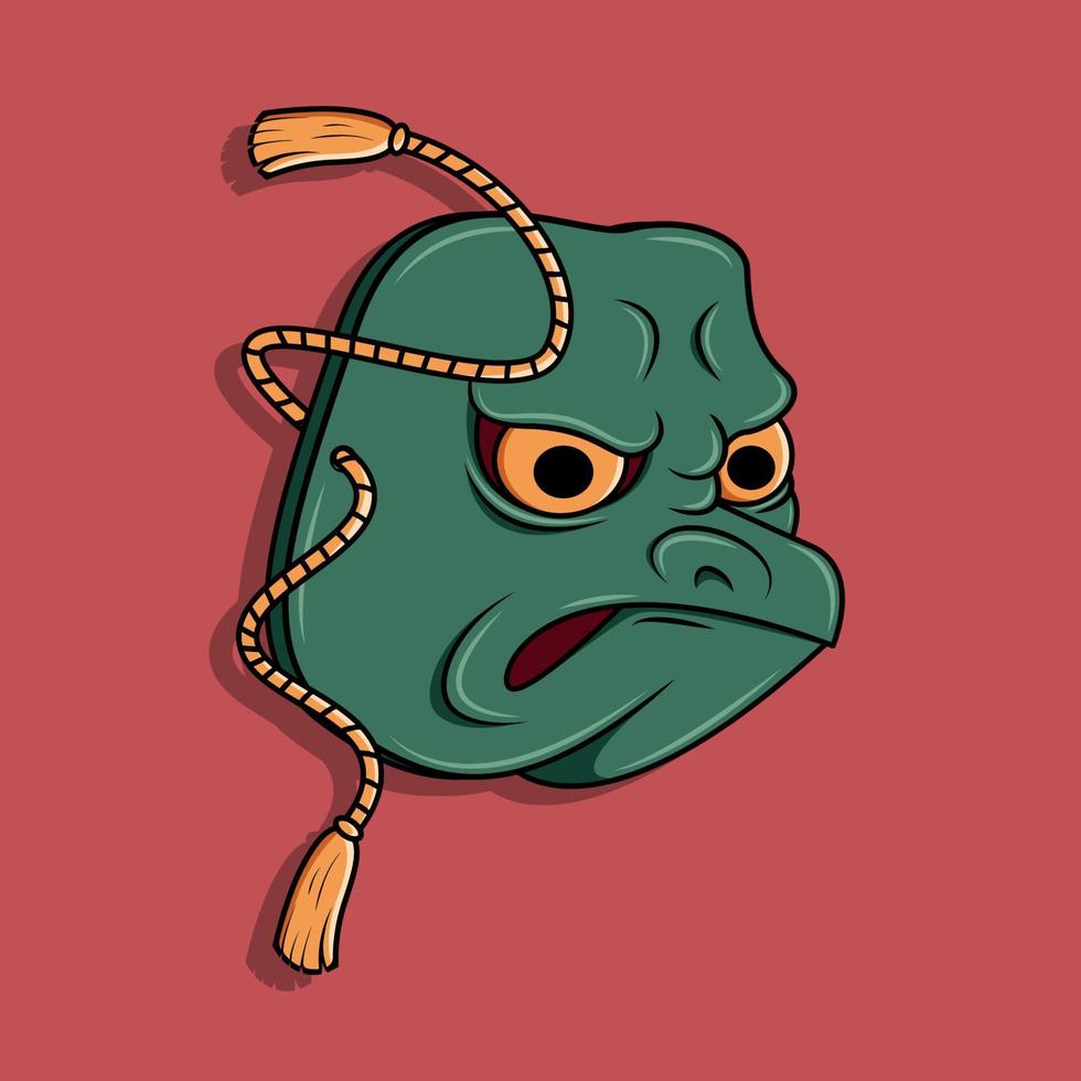 Japanese tengu mask, Vector illustration eps.10