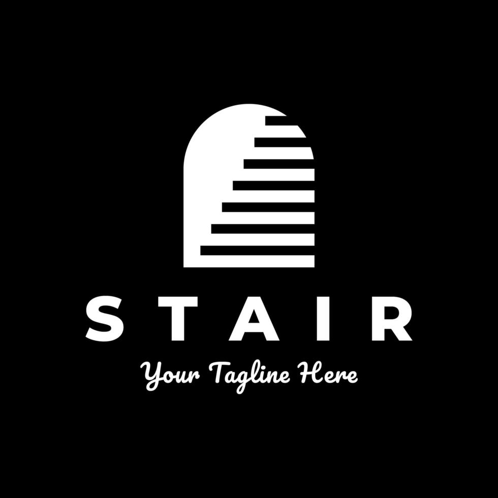 simple stair logo design vector