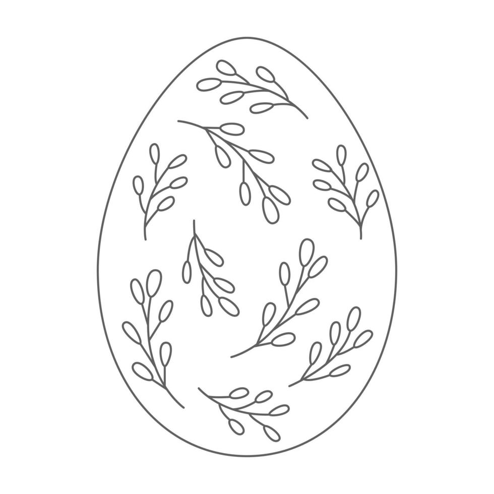 garabatear huevo de pascua. dibujar huevos para tarjetas, logos, vacaciones. feliz pascua dibujado a mano aislado sobre fondo blanco. conjunto de vectores de huevos de pascua en estilo de fideos. ilustración dibujada a mano