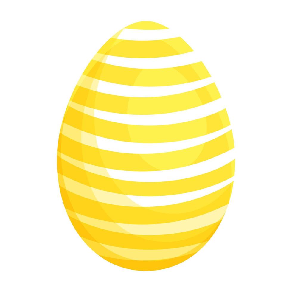 Colorful Easter egg. Vector illustration of Easter eggs collection on a white background. A hand-drawn pattern is a cute decoration, for the concept of the Easter holiday.