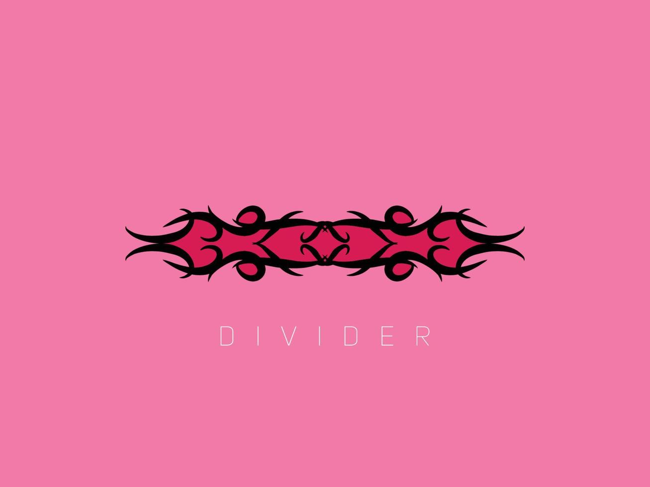 Dividers tattoo ornaments line style symbol Vector Free Vector