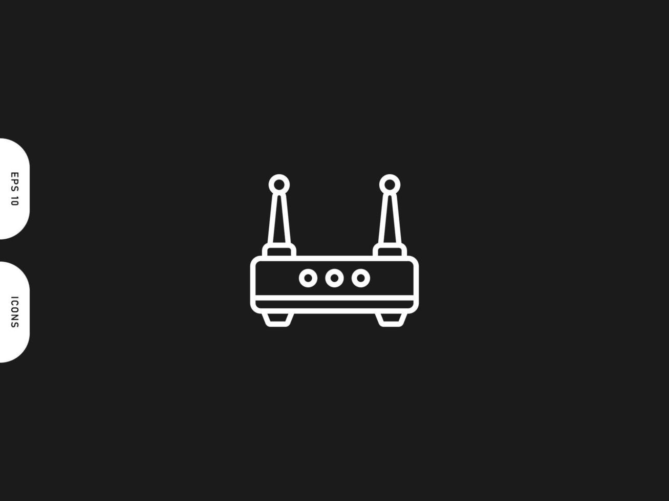 Modem data icon line free vector