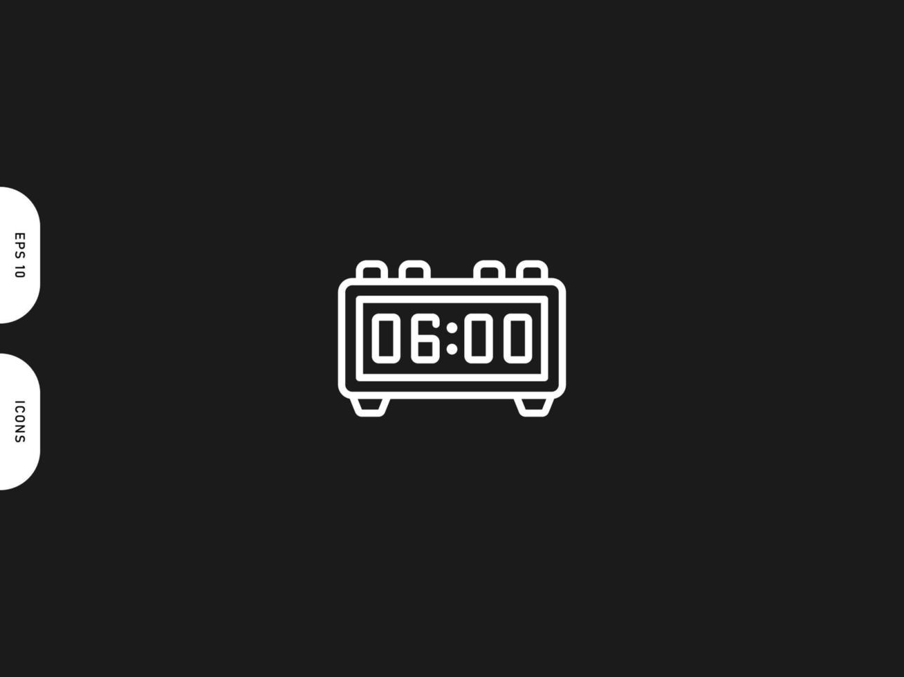 Timer clock icon line free vector