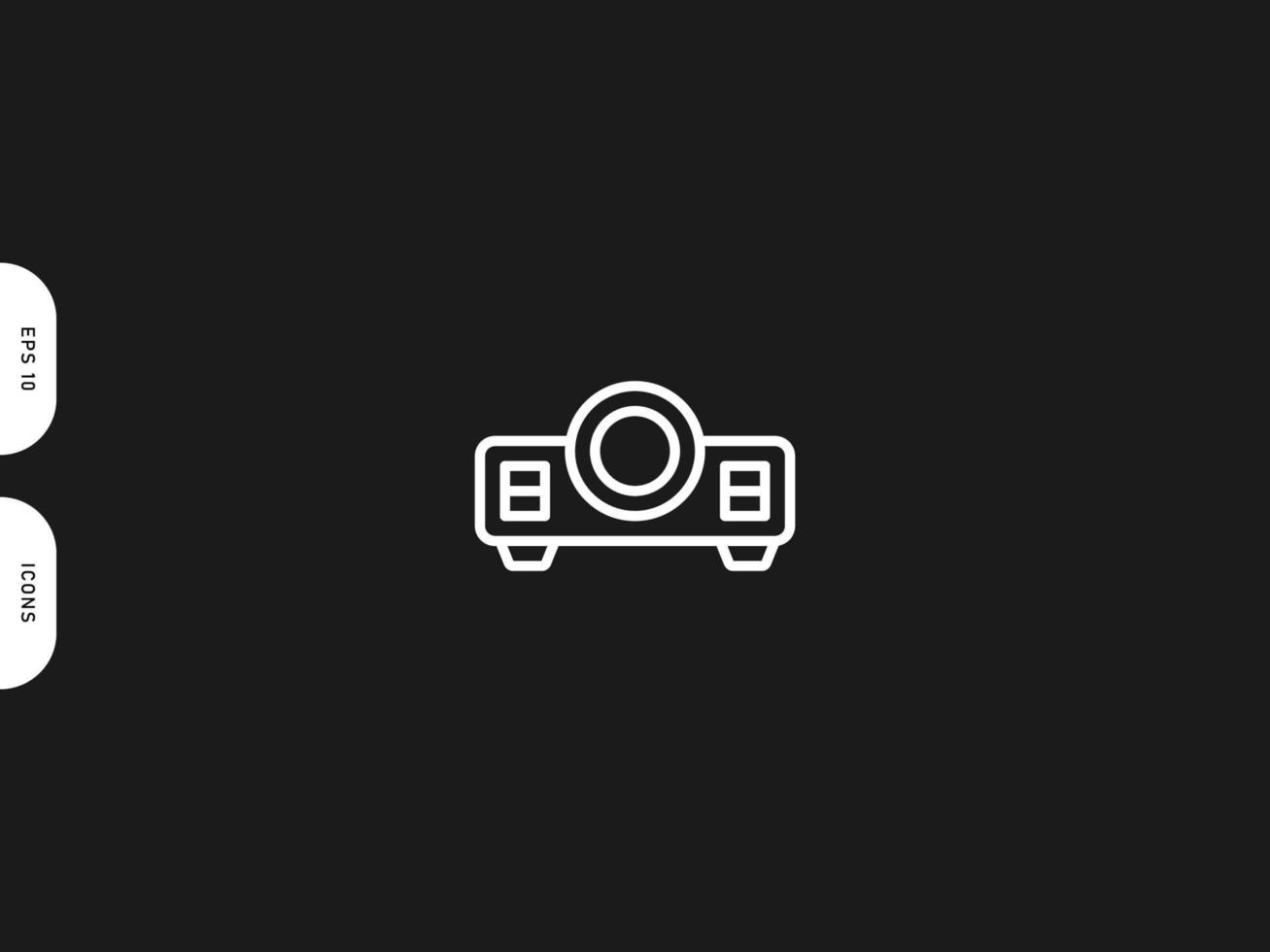 Projector icon line free vector