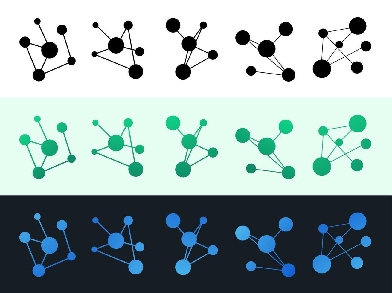 Network Graph Data or Molecule Connection Gradient Vector Illustration for Business or Chemistry