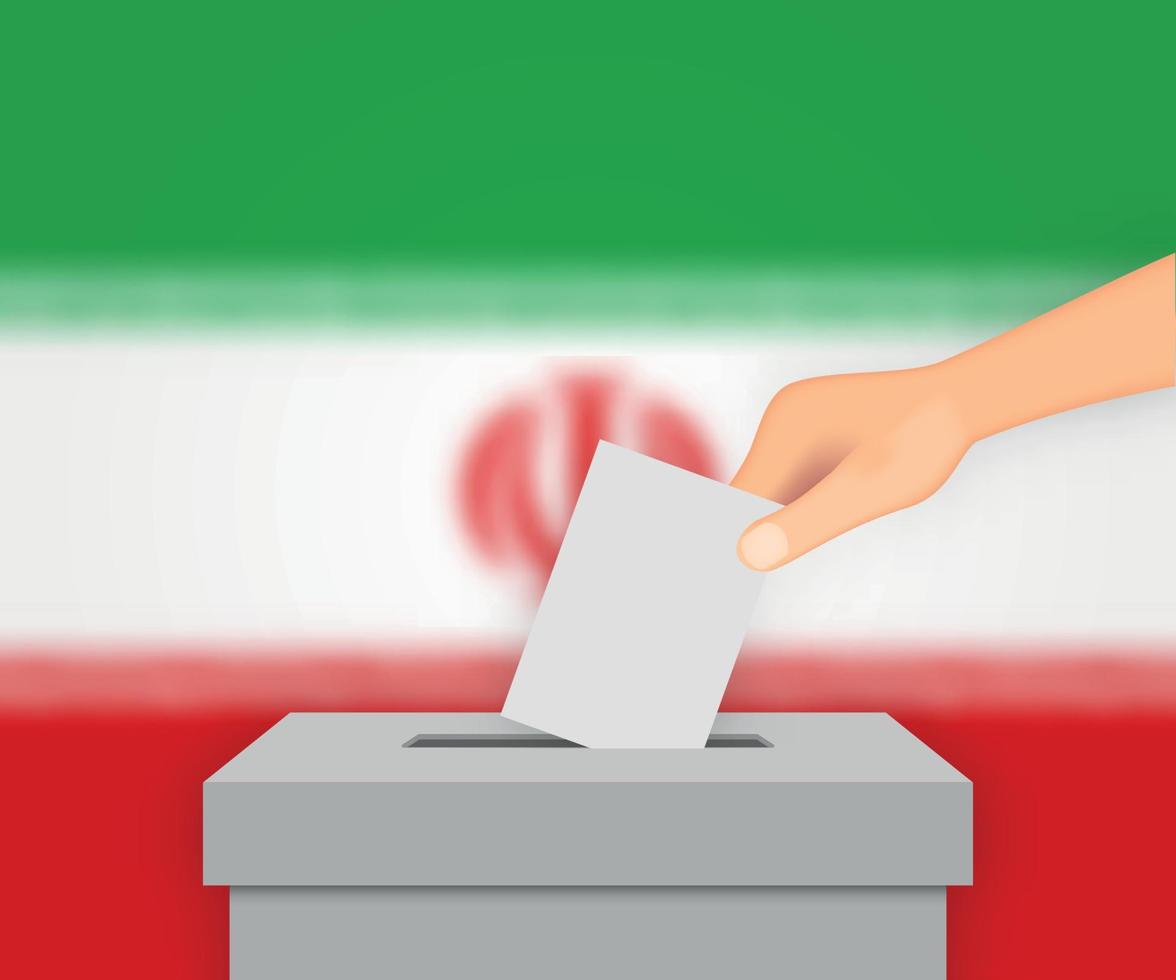 Iran election banner background. Template for your design vector