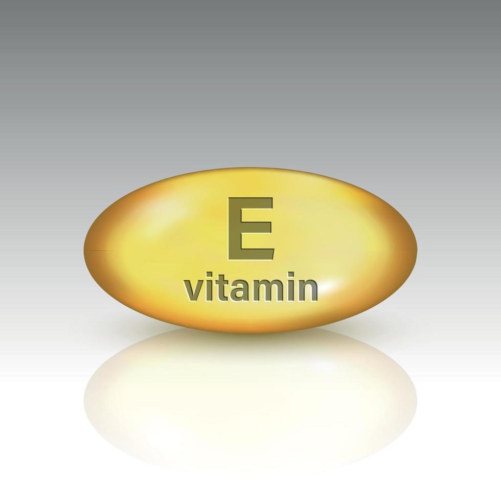 vitamina e. plantilla de píldora de gota de vitamina para su diseño vector