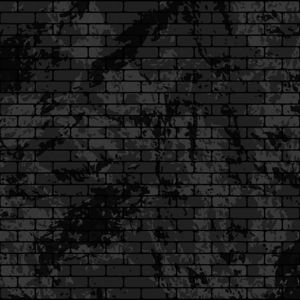 Background dark texture old brickwork, peeling paint - Vector