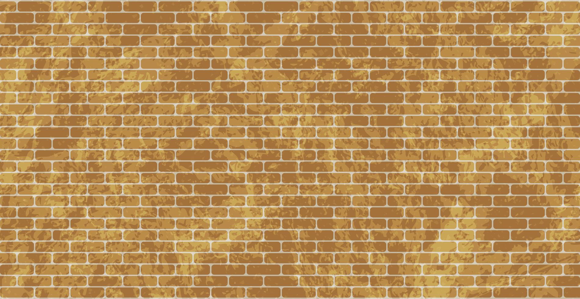 Panoramic background texture old red brickwork, peeling paint - Vector
