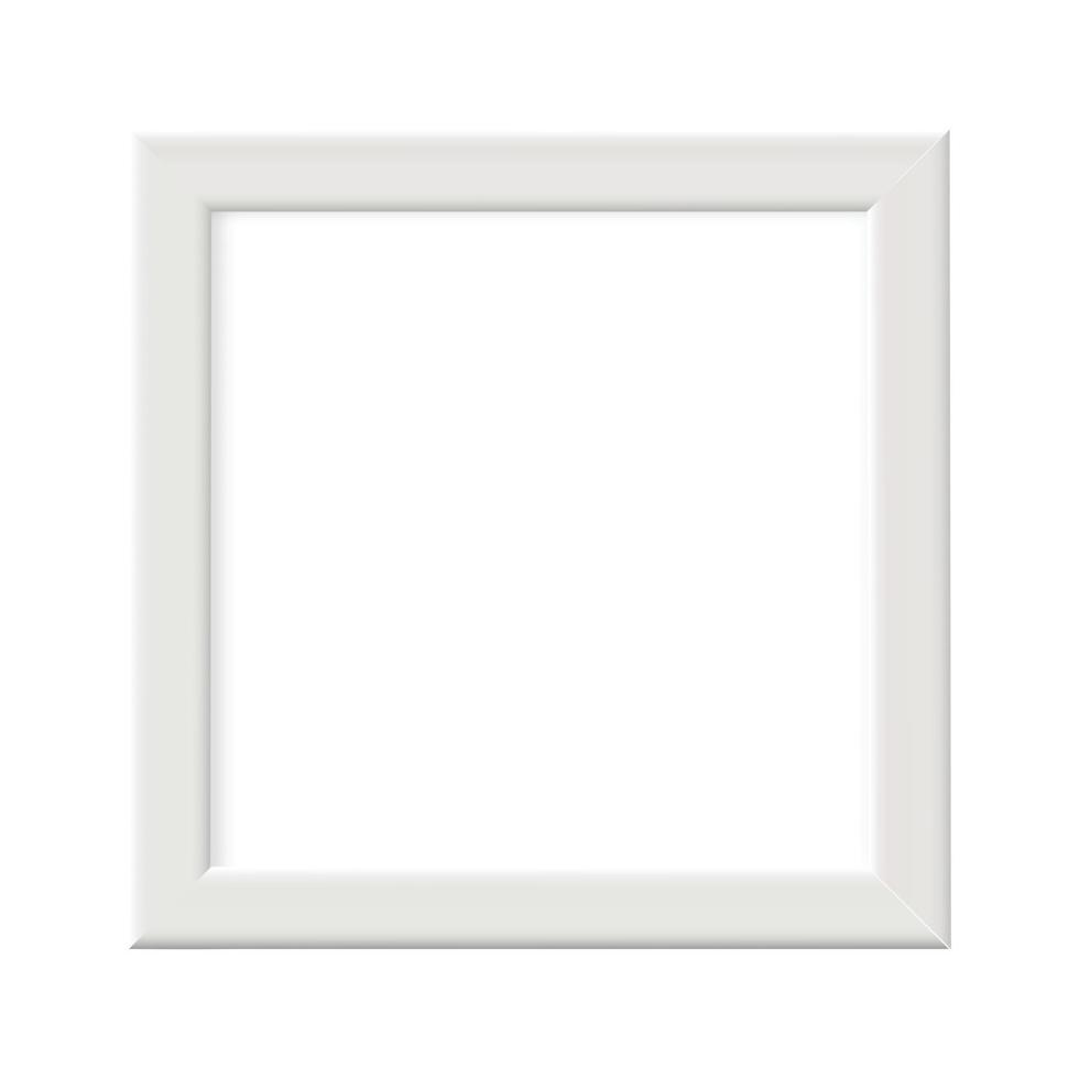 White frame isolated on white background vector