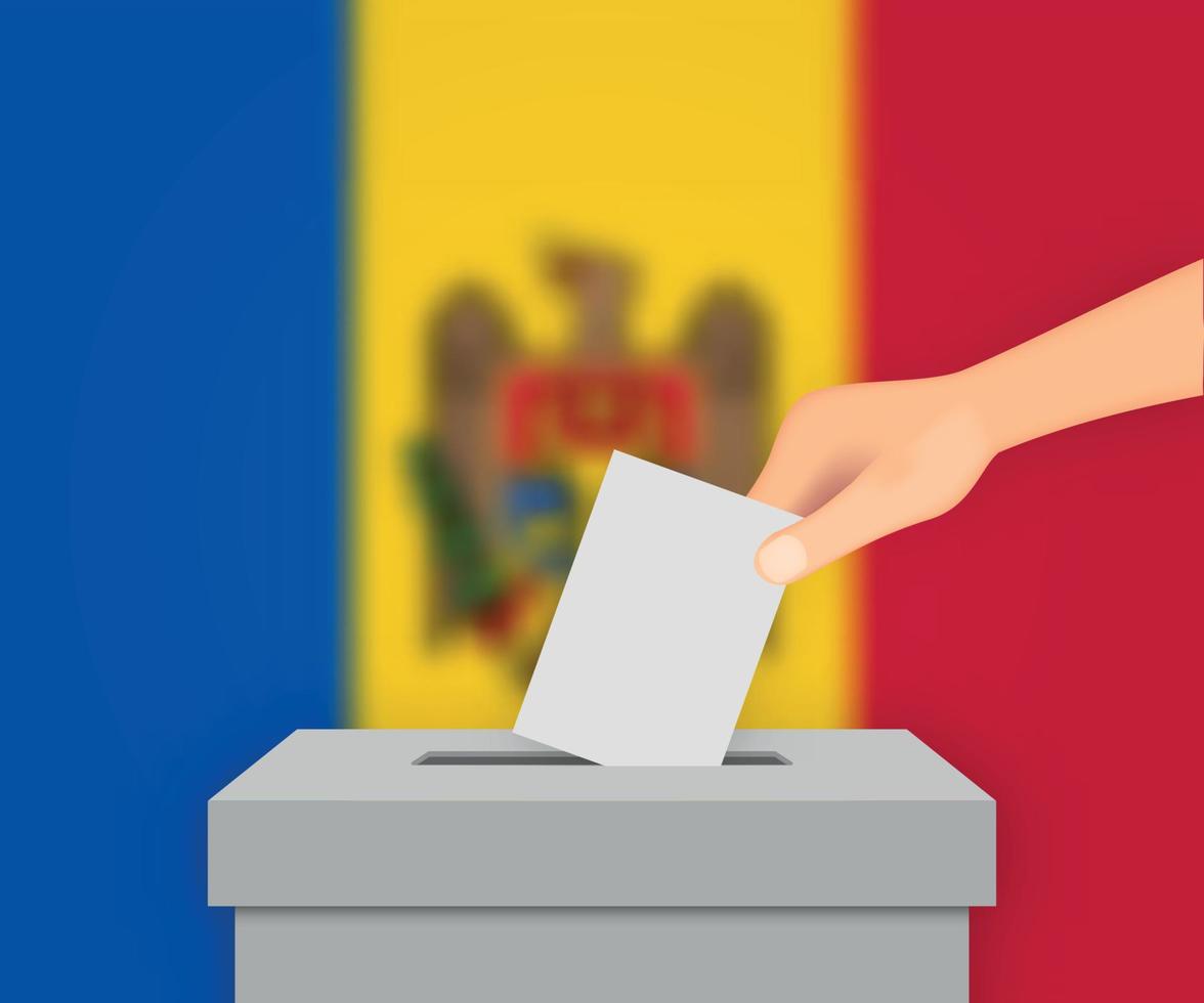 Moldova election banner background. Template for your design vector