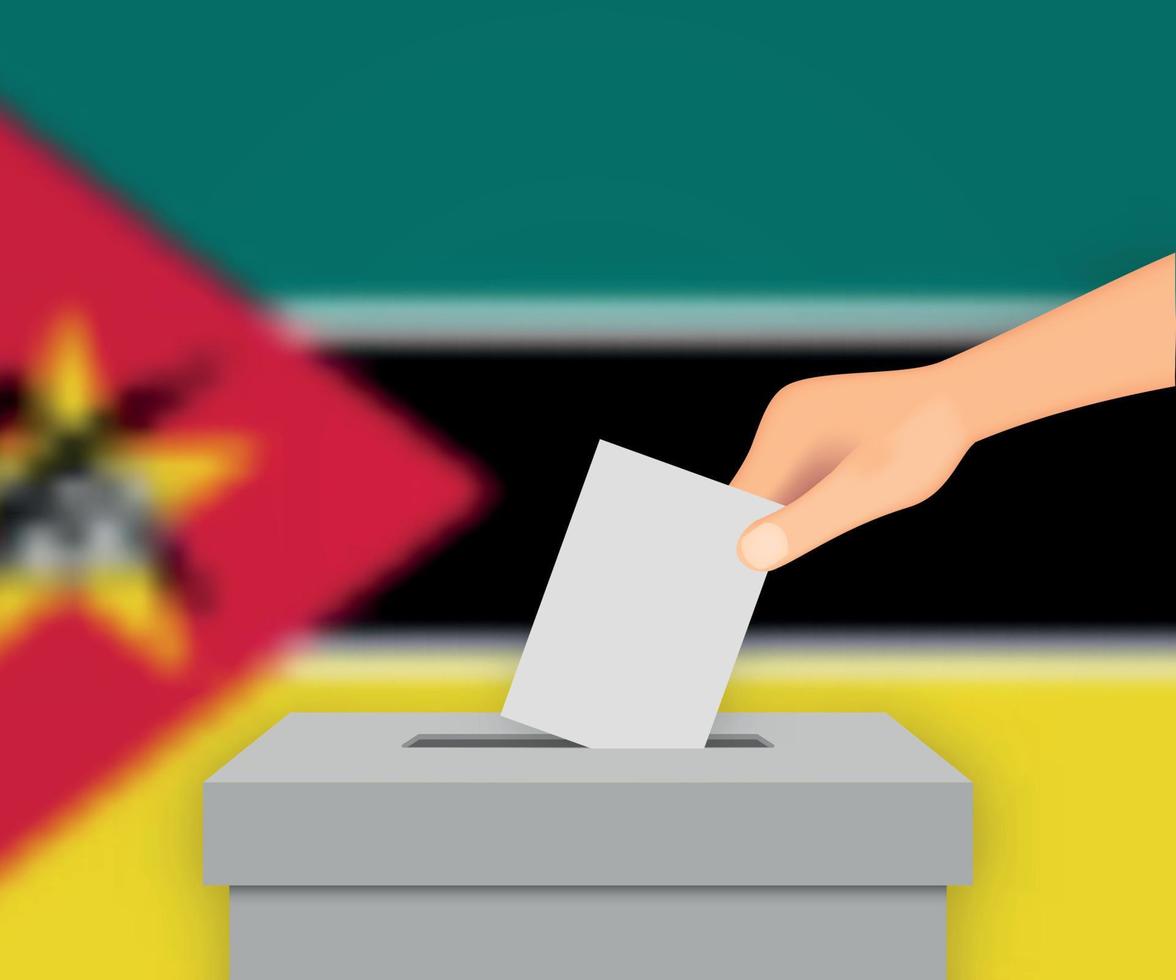 Mozambique election banner background. Template for your design vector