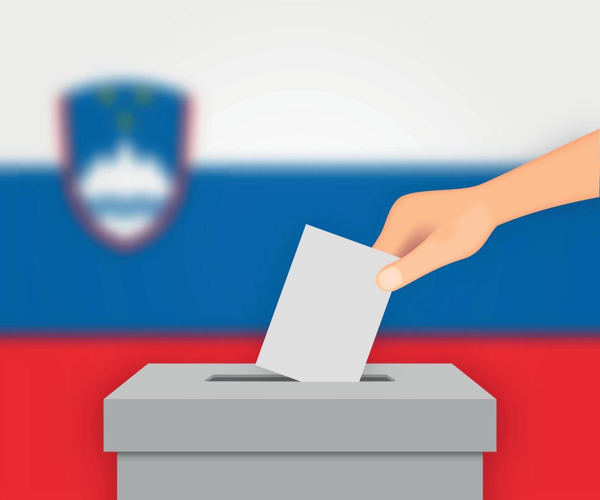 Slovenia election banner background. Template for your design vector