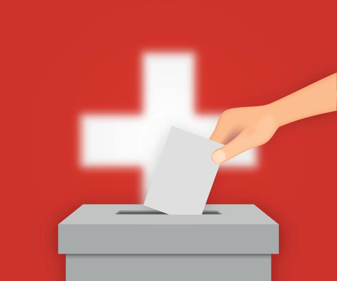 Switzerland election banner background. Template for your design vector