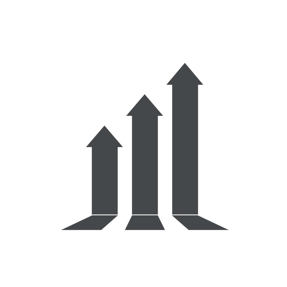 Growth up arrow vector icon. Business leadership sign