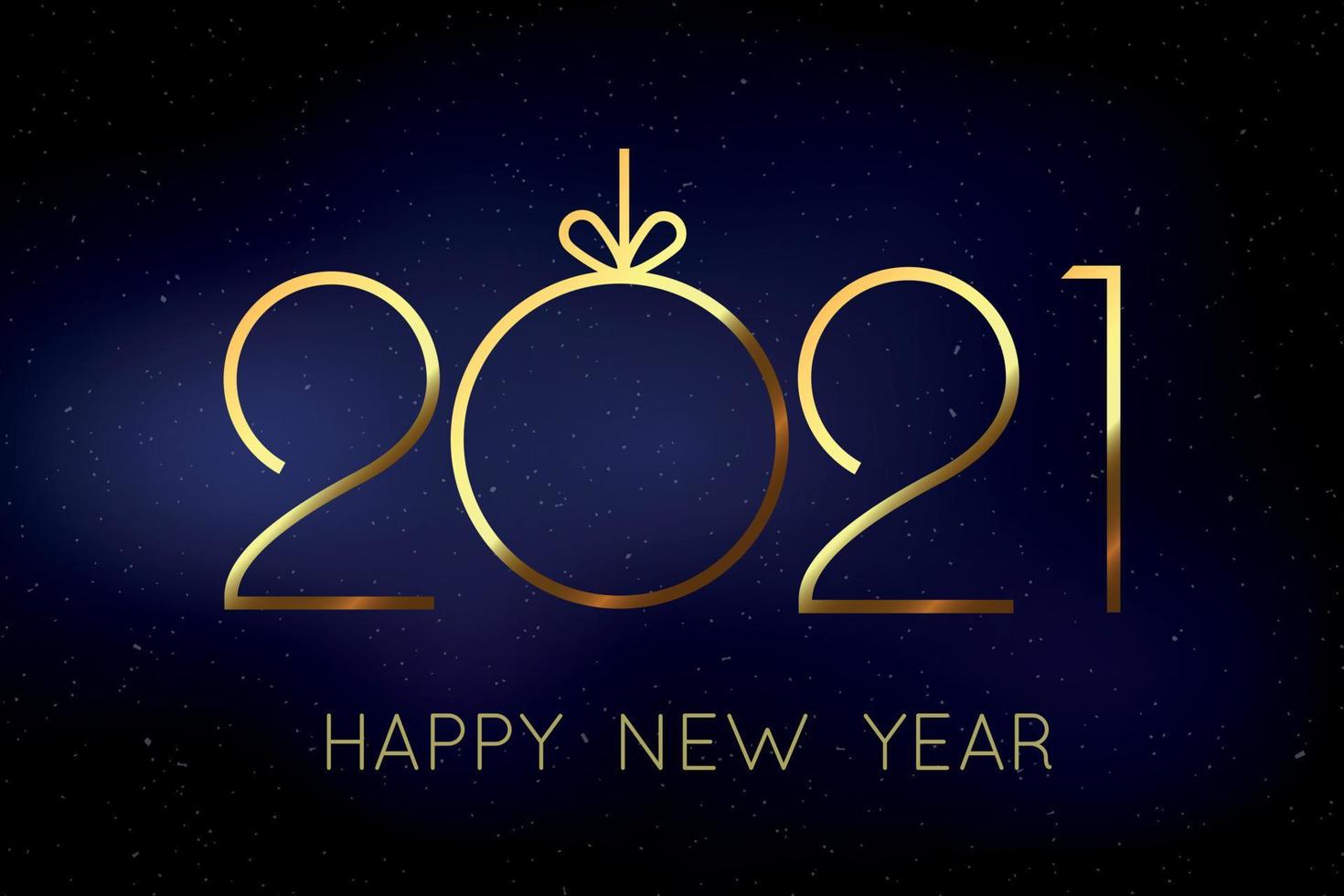 2021 New Year background with gold numbers. Festive premium desi vector