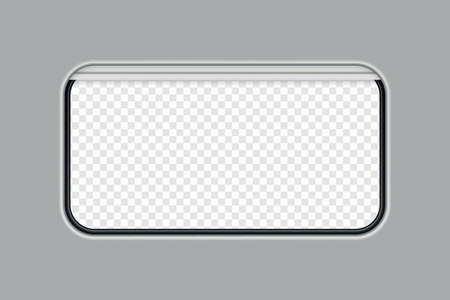 Realistic train window isolated Template for your design vector