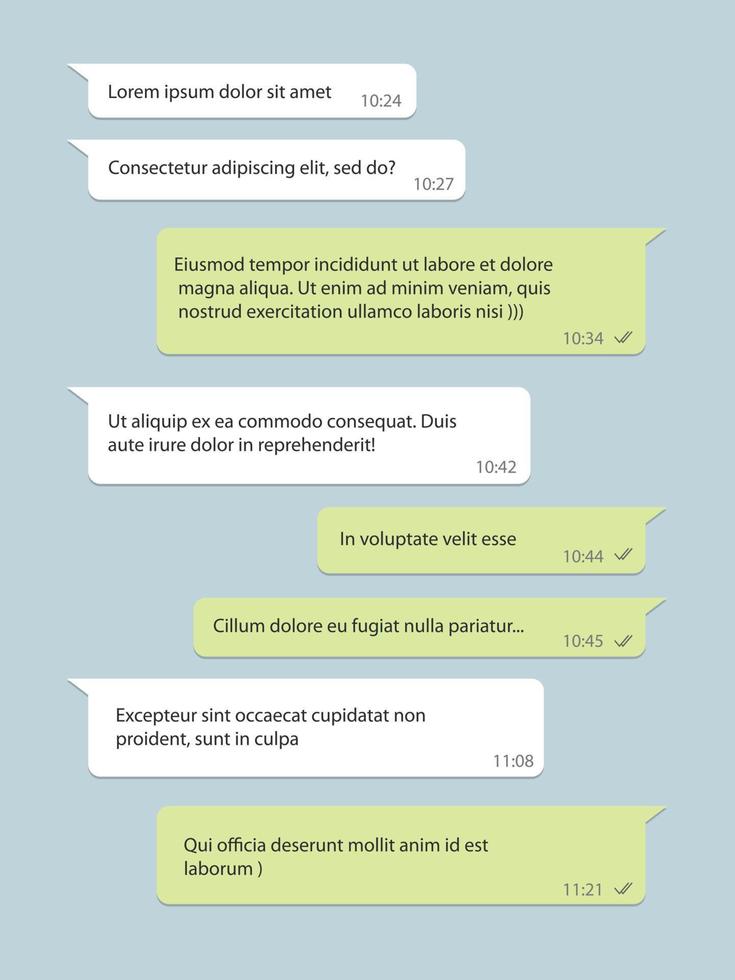Social network chat window, speech bubble with text for your design vector