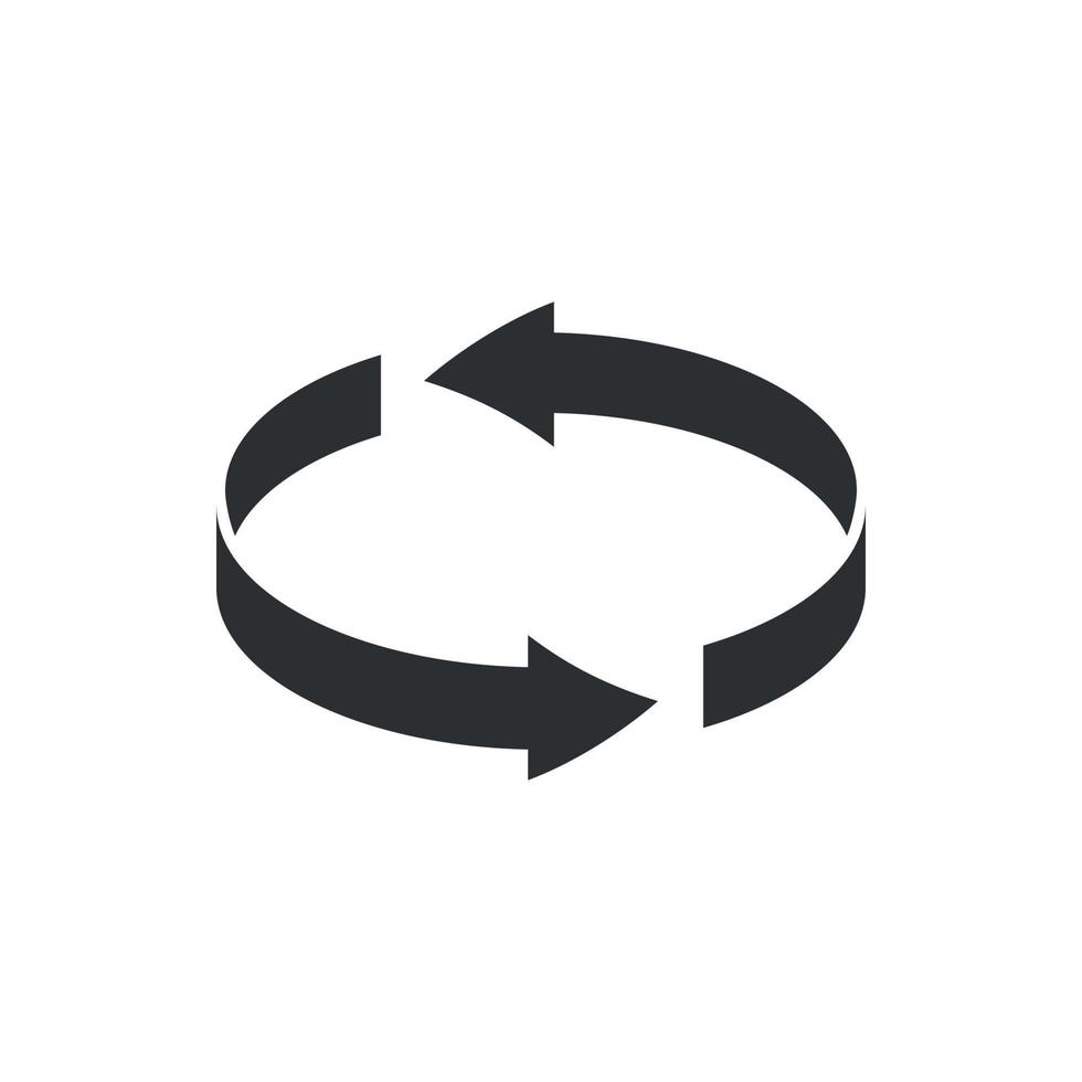 Spin rotate arrow icon. Reload round symbol for your design vector