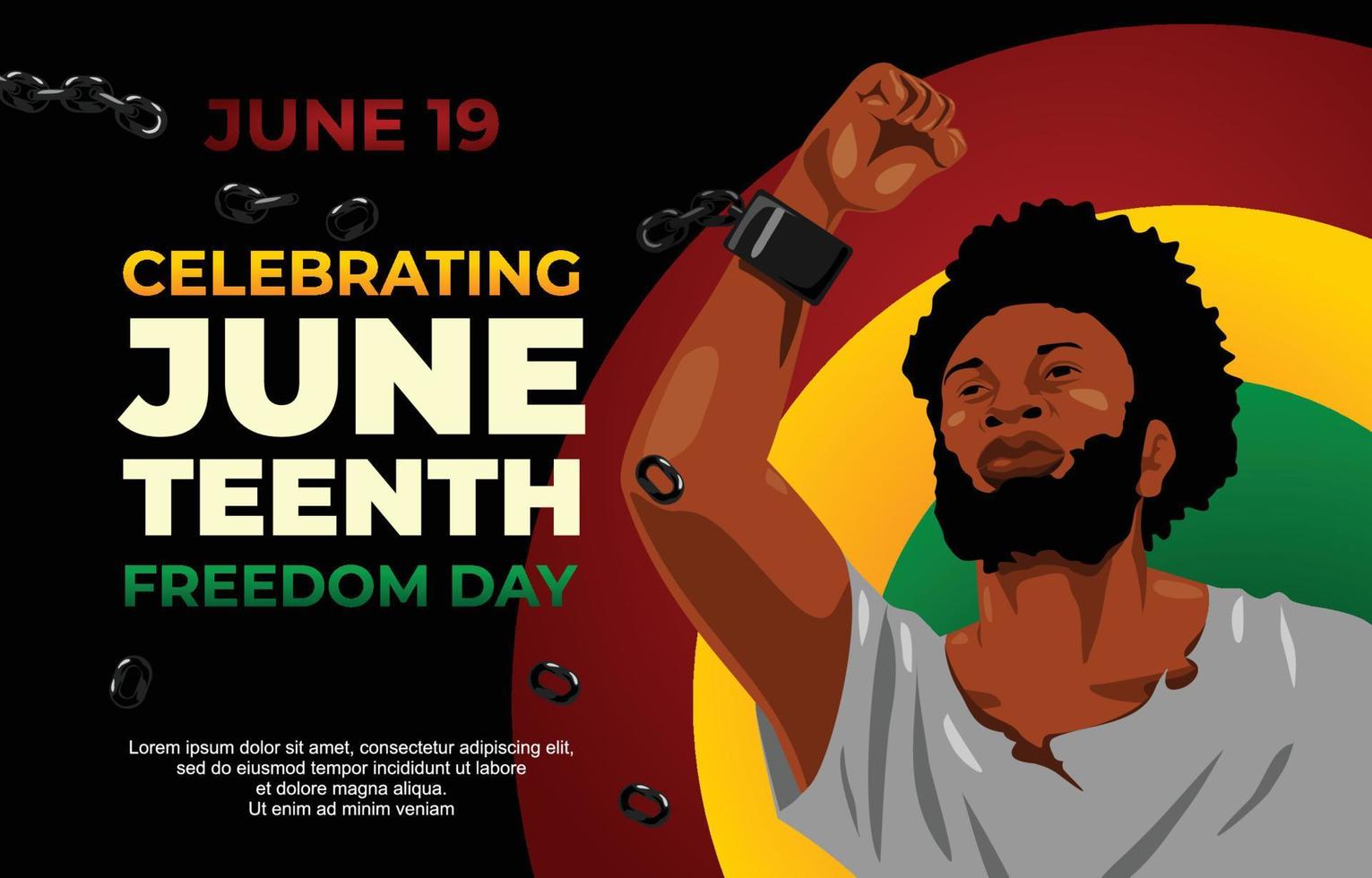 Juneteenth Celebration Day vector