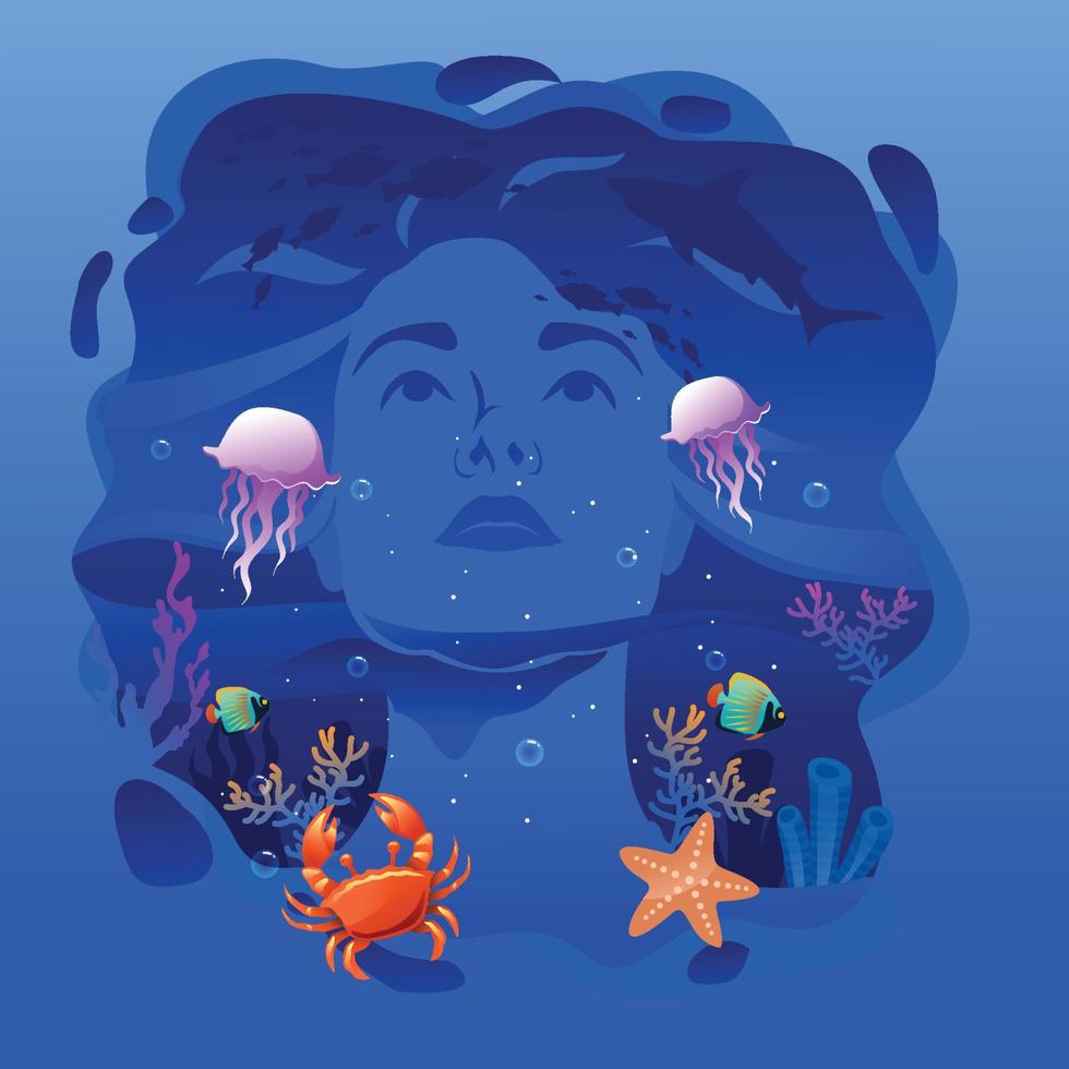 Mother Ocean Day vector