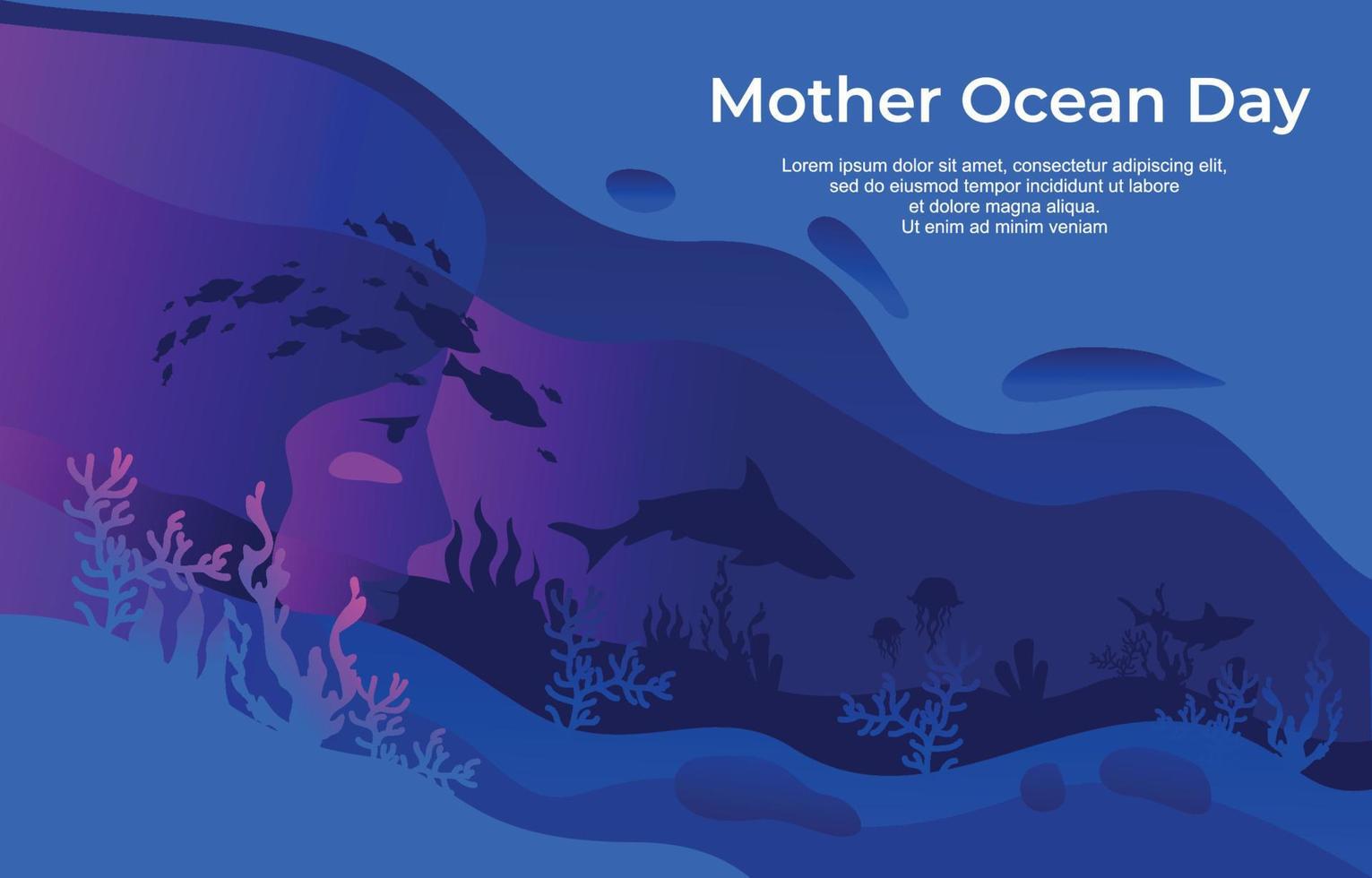 Deep Blue Ocean vector