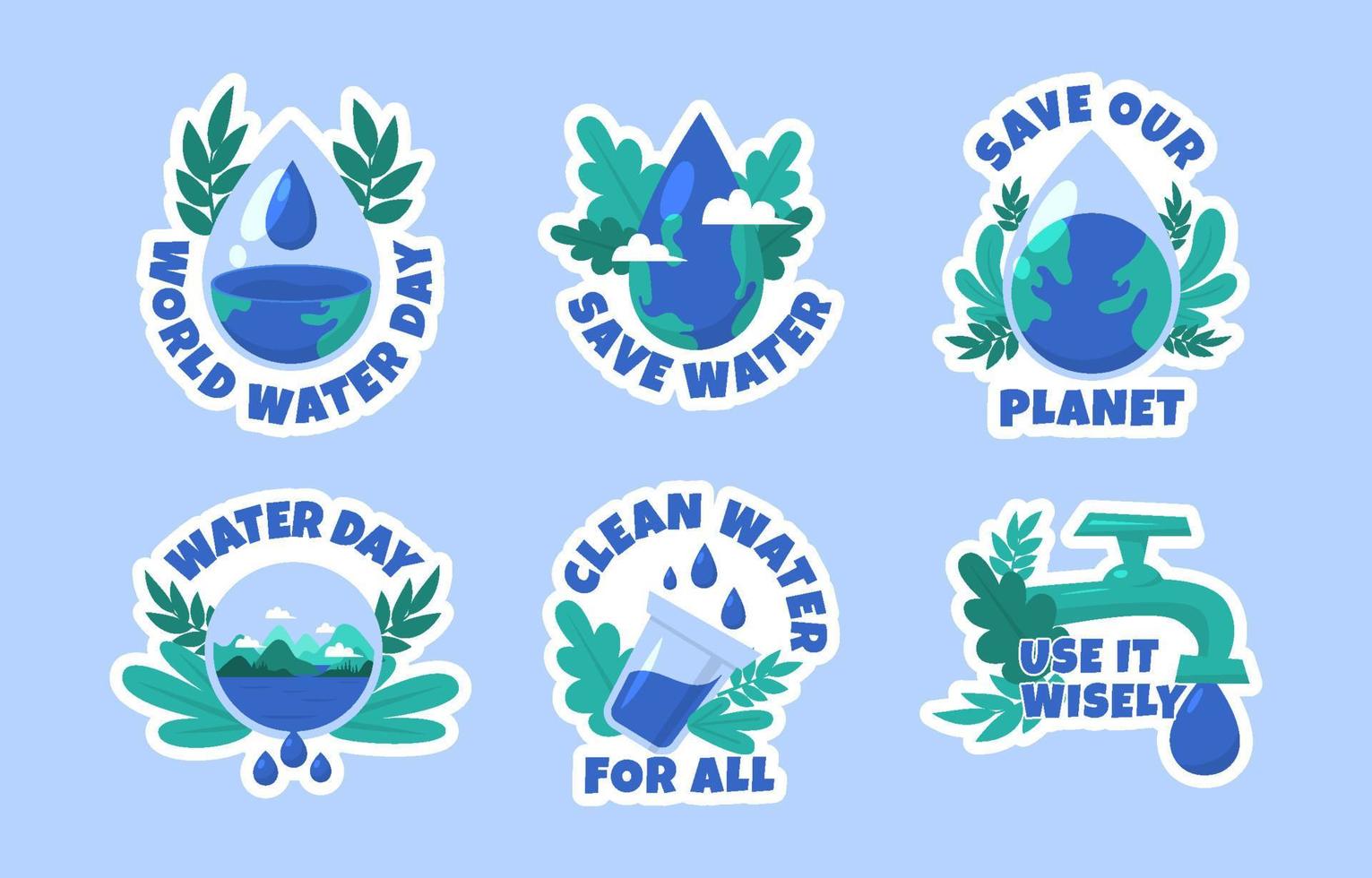 World Water Day Sticker vector