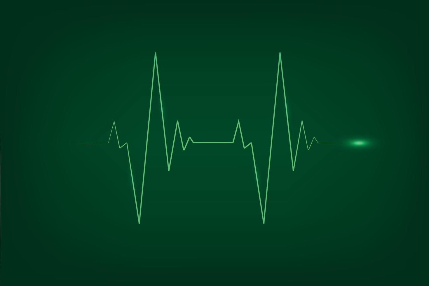 efecto de luz de neón del latido del corazón. plantilla de pulso cardíaco ecg para su diseño vector