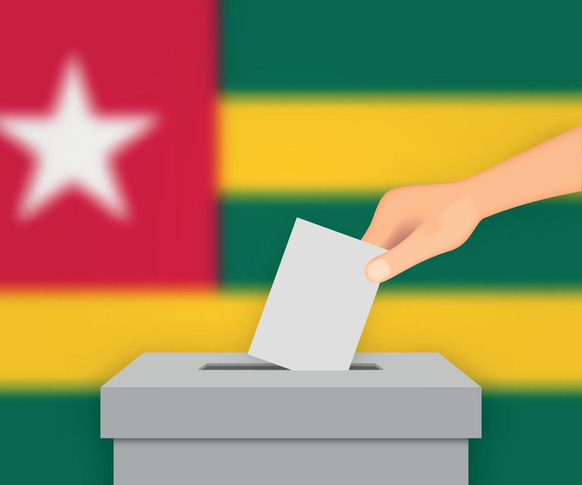 Togo election banner background. Template for your design vector