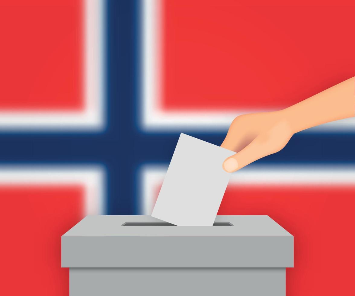 fondo de la bandera electoral de noruega. plantilla para su diseño vector