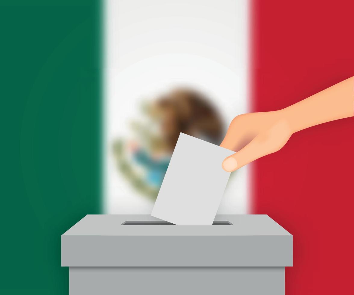 Mexico election banner background. Template for your design vector