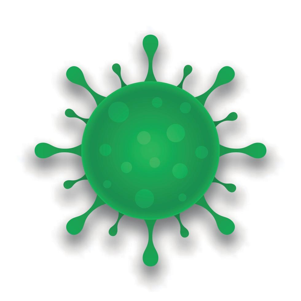 vector coronavirus 2019 icono ncov, virus humano aislado para su diseño