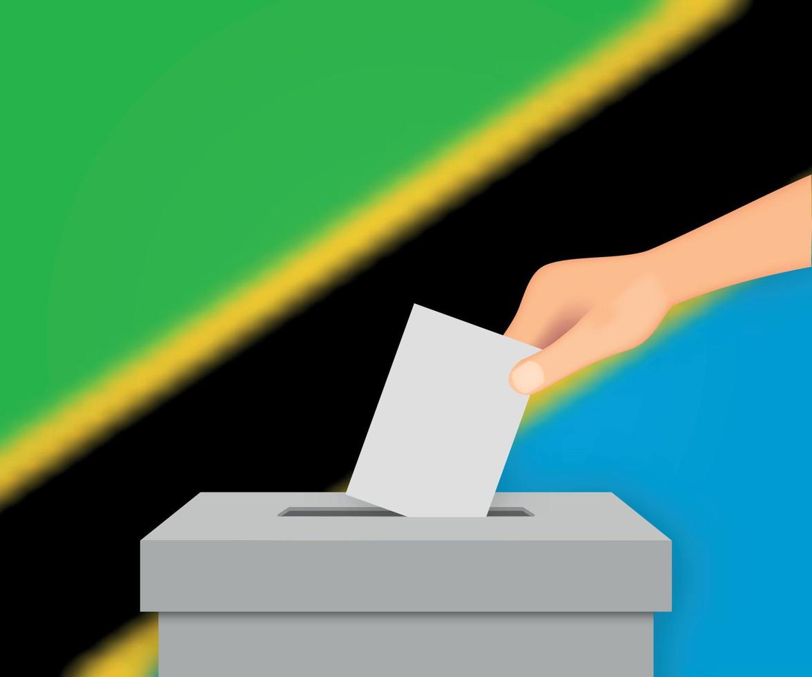 Tanzania election banner background. Template for your design vector