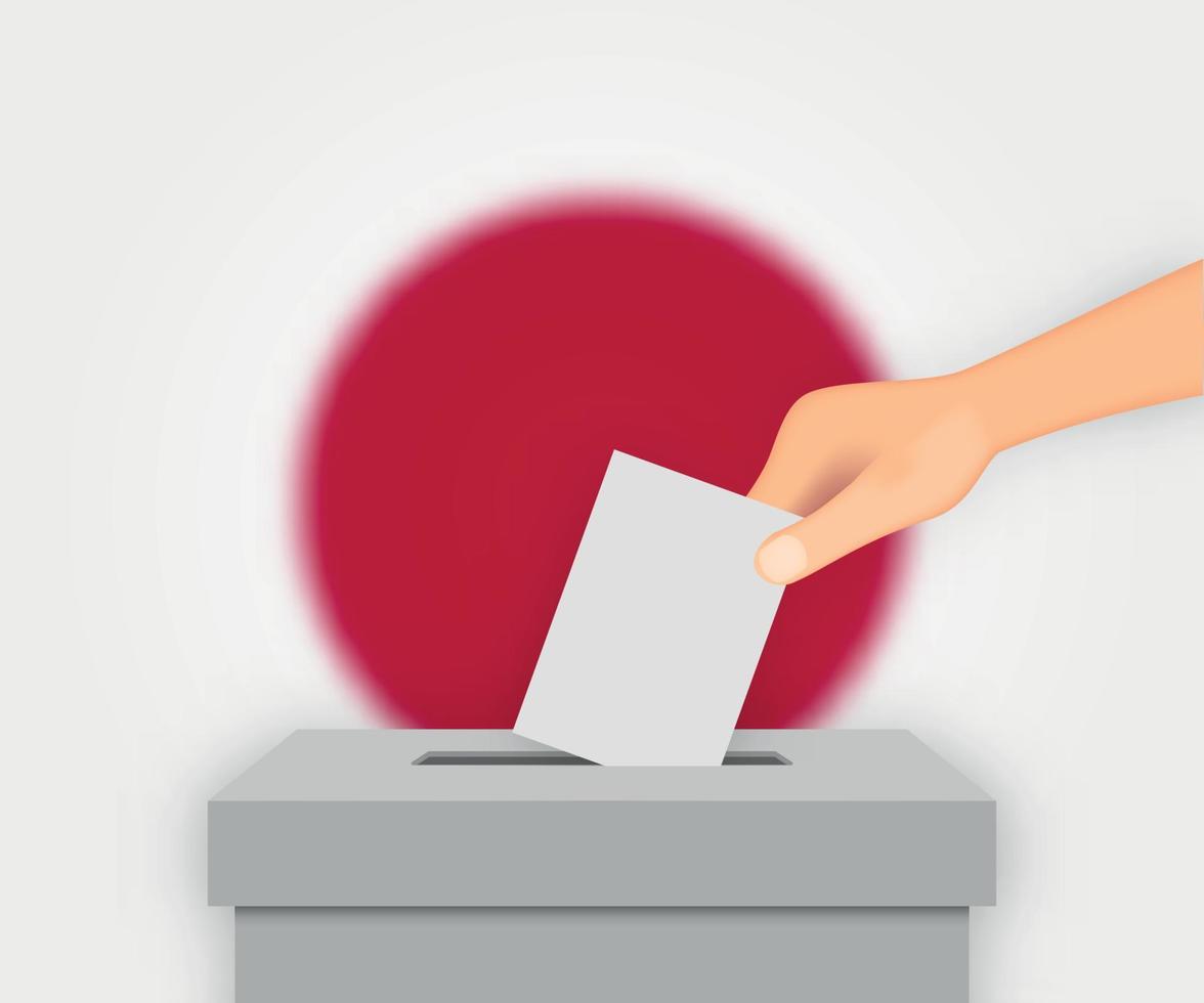 fondo de la bandera electoral de japón. plantilla para su diseño vector
