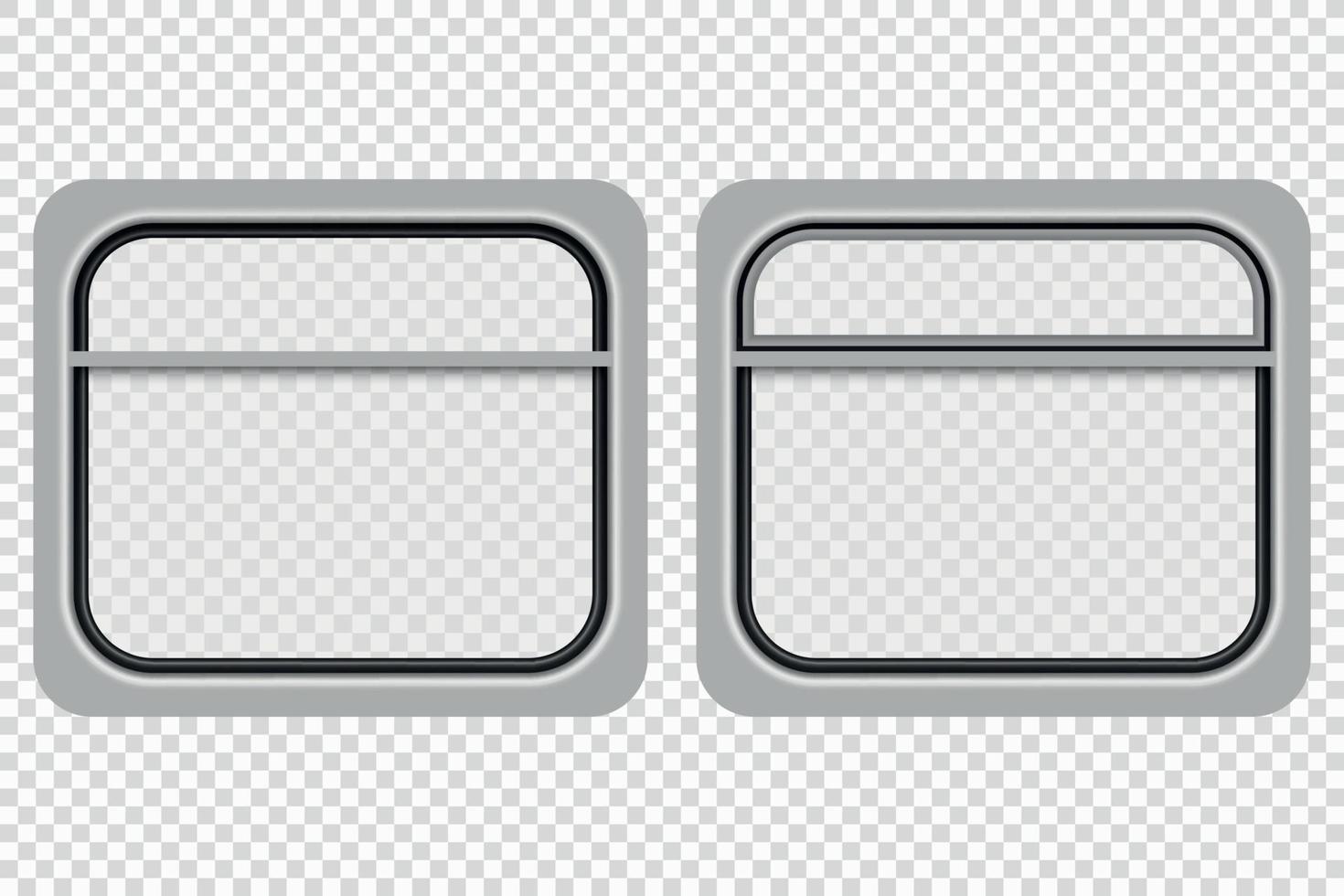 Realistic train window isolated Template for your design vector