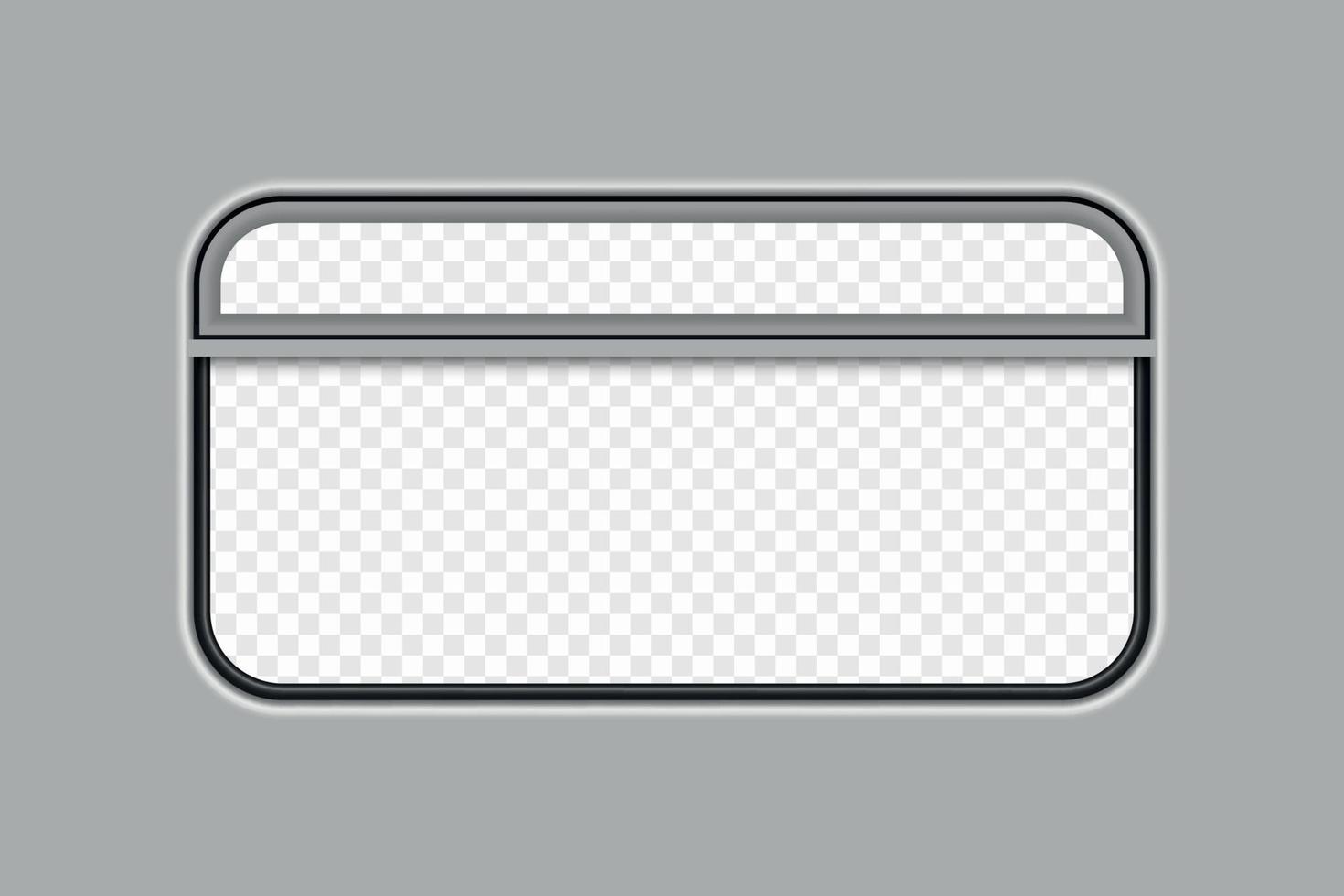 Realistic train window isolated Template for your design vector