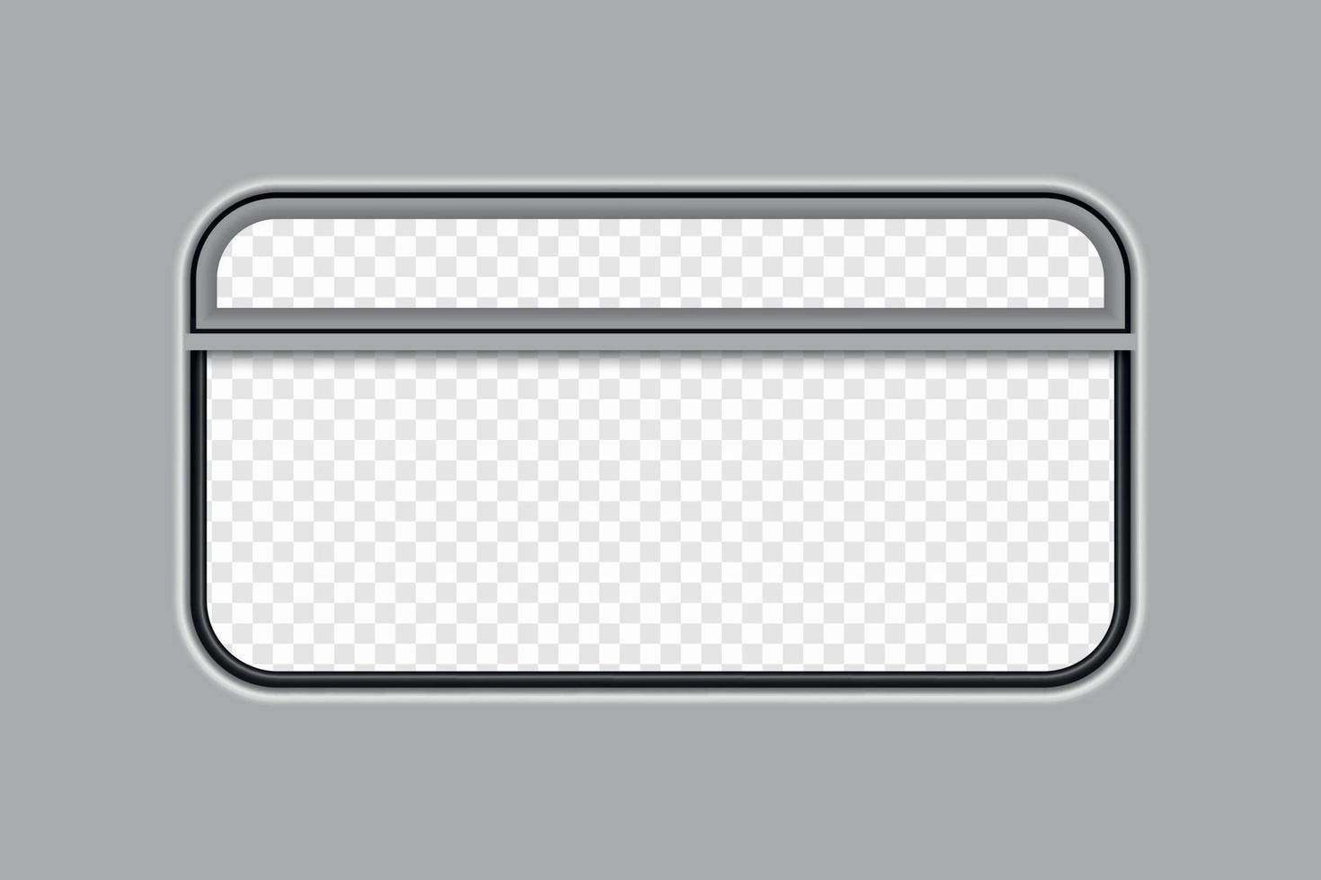 plantilla aislada de ventana de tren realista para su diseño vector