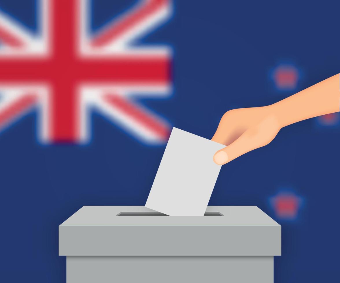 New Zealand election banner background. Template for your design vector