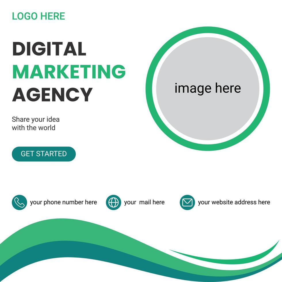 venta banner web agencia de marketing digital venta creativa vector