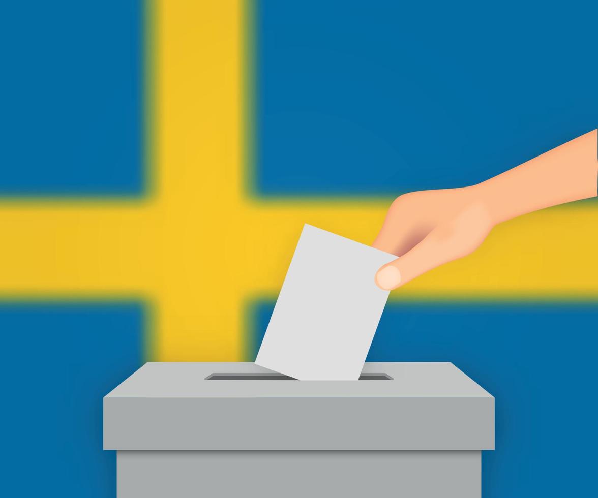Sweden election banner background. Template for your design vector