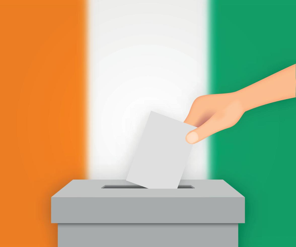 Ivory Coast election banner background. Template for your design vector