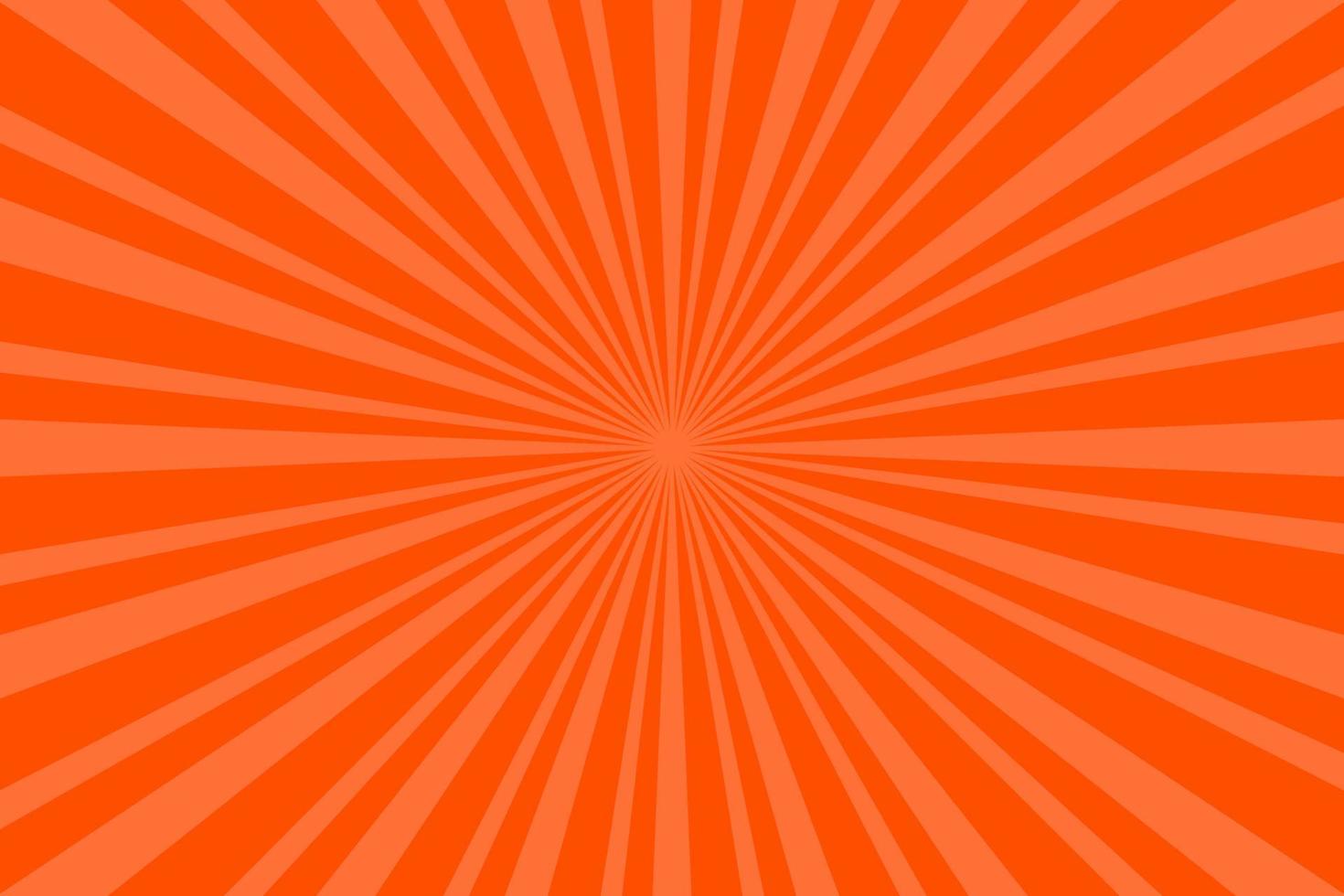 Colorful orange ray star Pattern Background. Sunburst radial backdrop vector