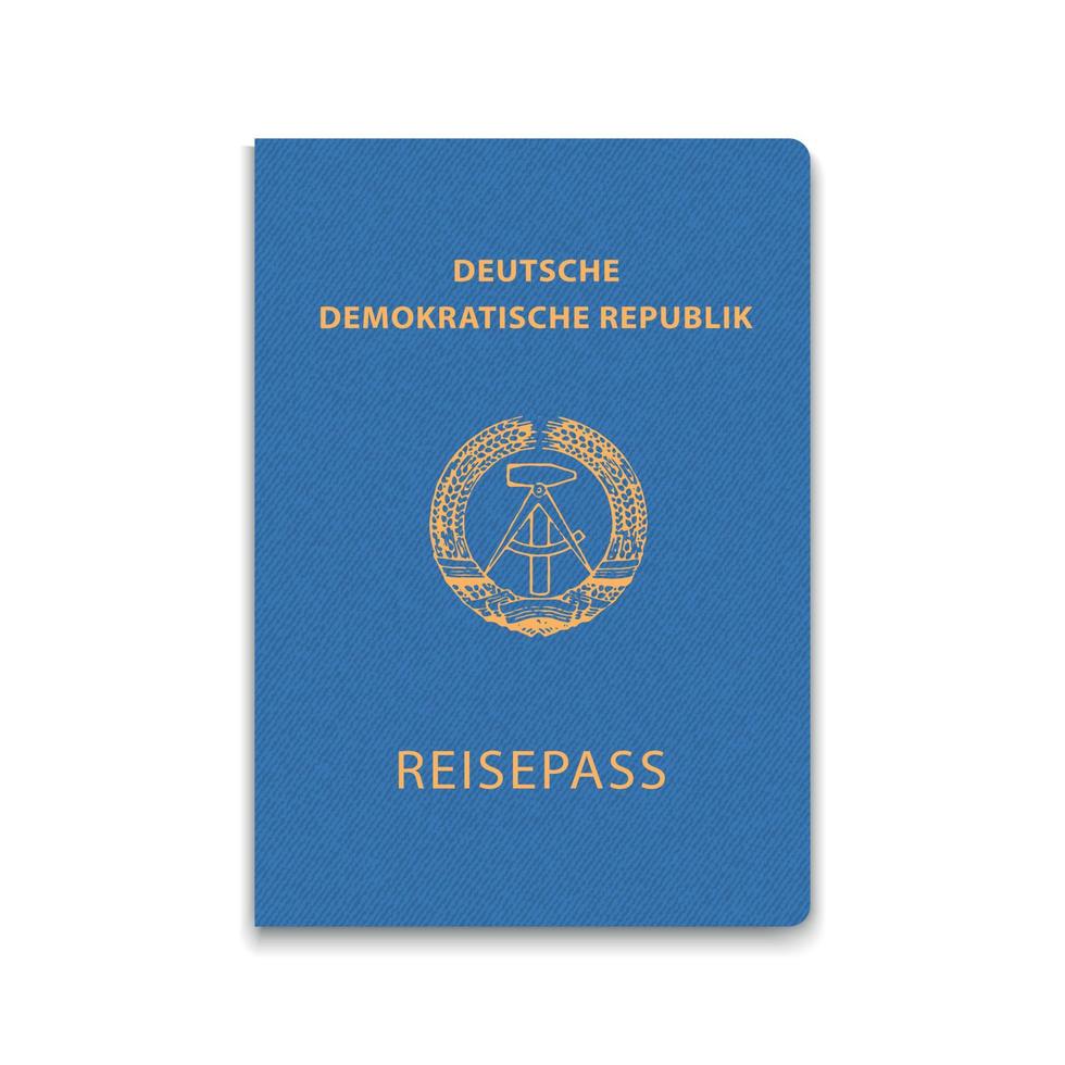 Passport of East Germany vector