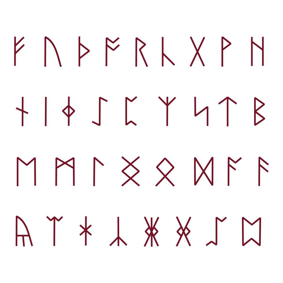 Rune alphabet. Runic gothic letters for your design vector