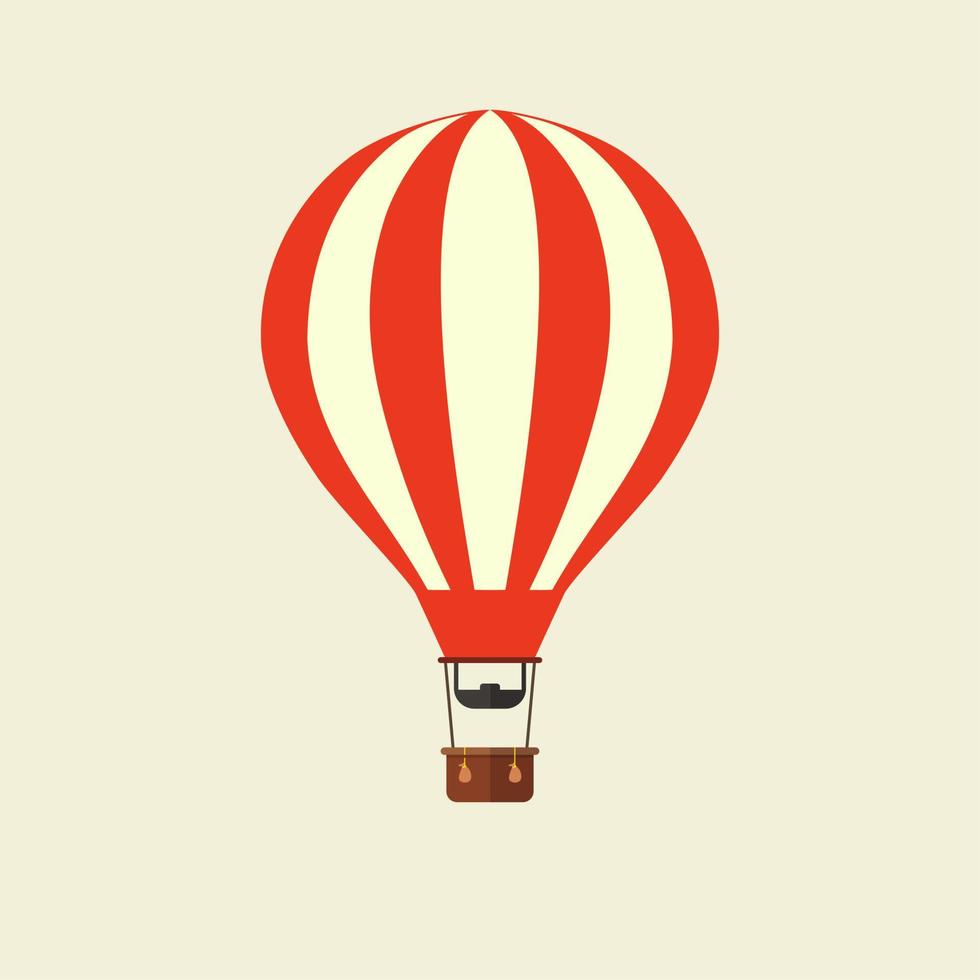 air balloon vector icon flying. Hot air balloon. Flat cartoon design. Vector illustration.