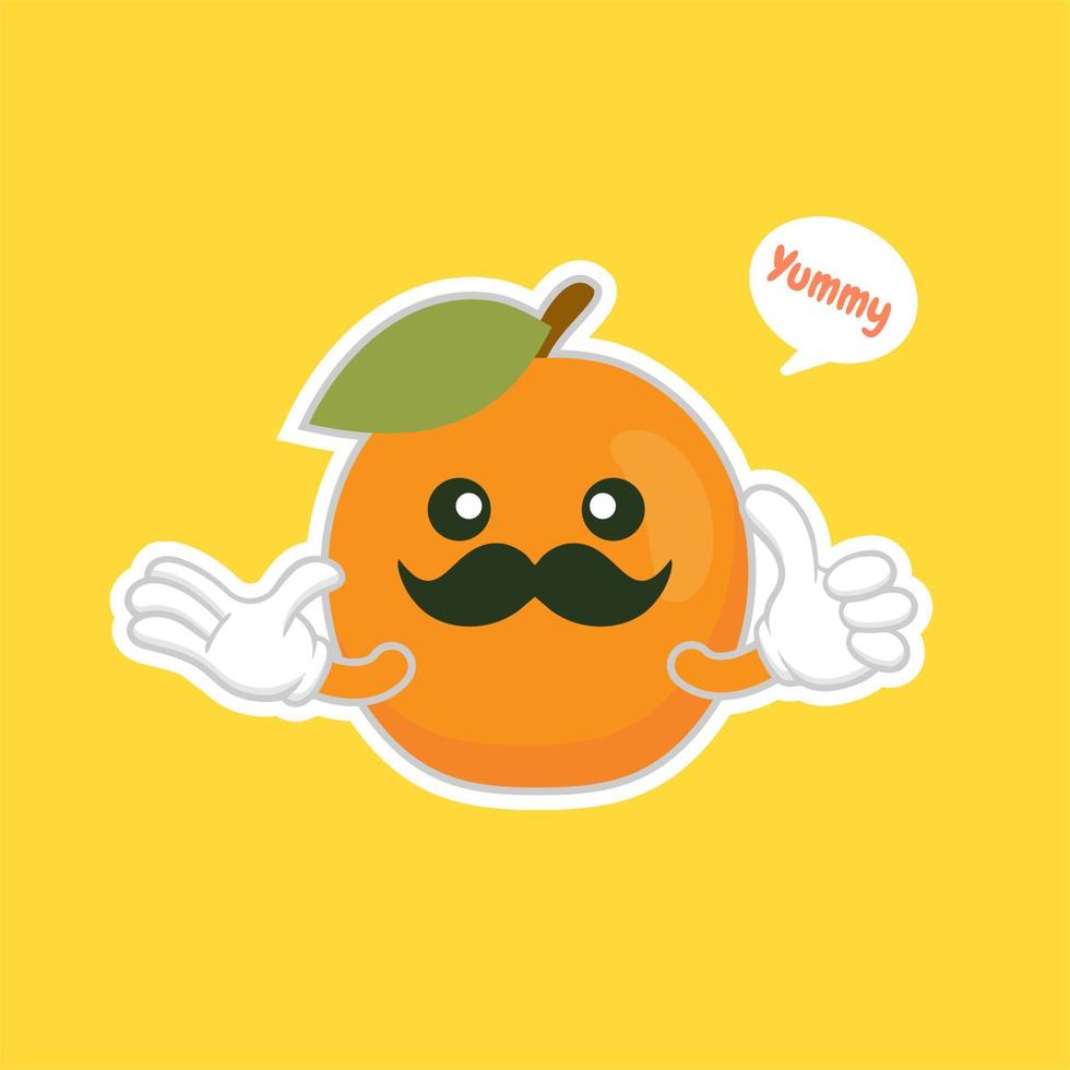 apricot fruits emotion, emoji characters for healthy food design.Colorful friendly apricot fruit. Cute funny personage. Flat design. For children product. vector