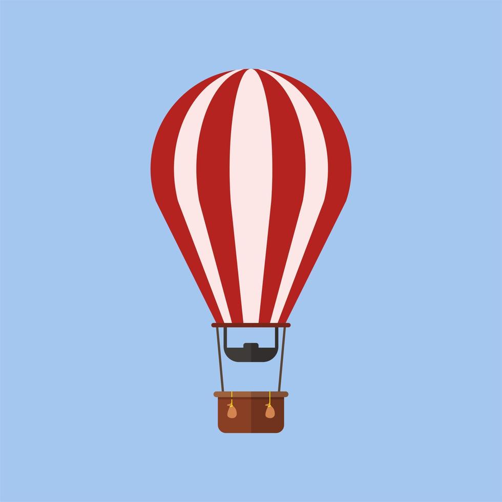 air balloon vector icon flying. Hot air balloon. Flat cartoon design. Vector illustration.