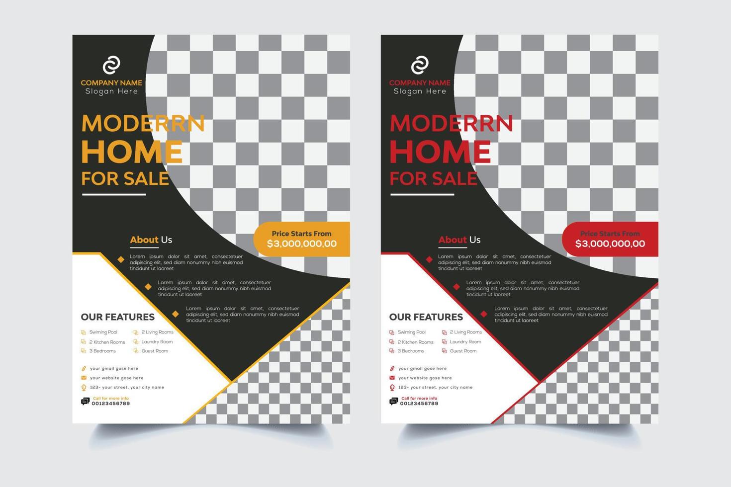 Real Estate Flyer Design template vector