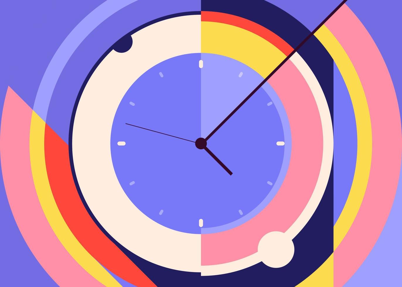 banner con reloj abstracto. vector